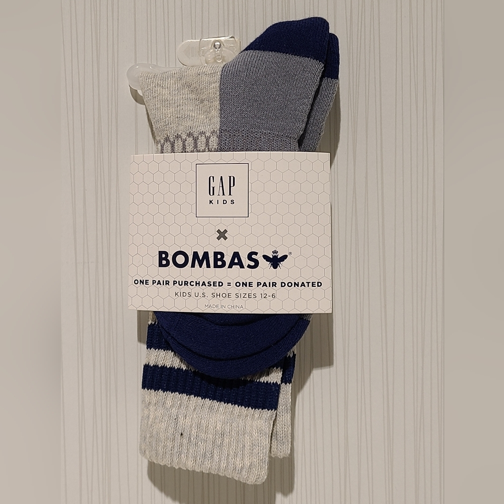 GAP By Bombas Kids Socks Shoe Size 12 to 6 New